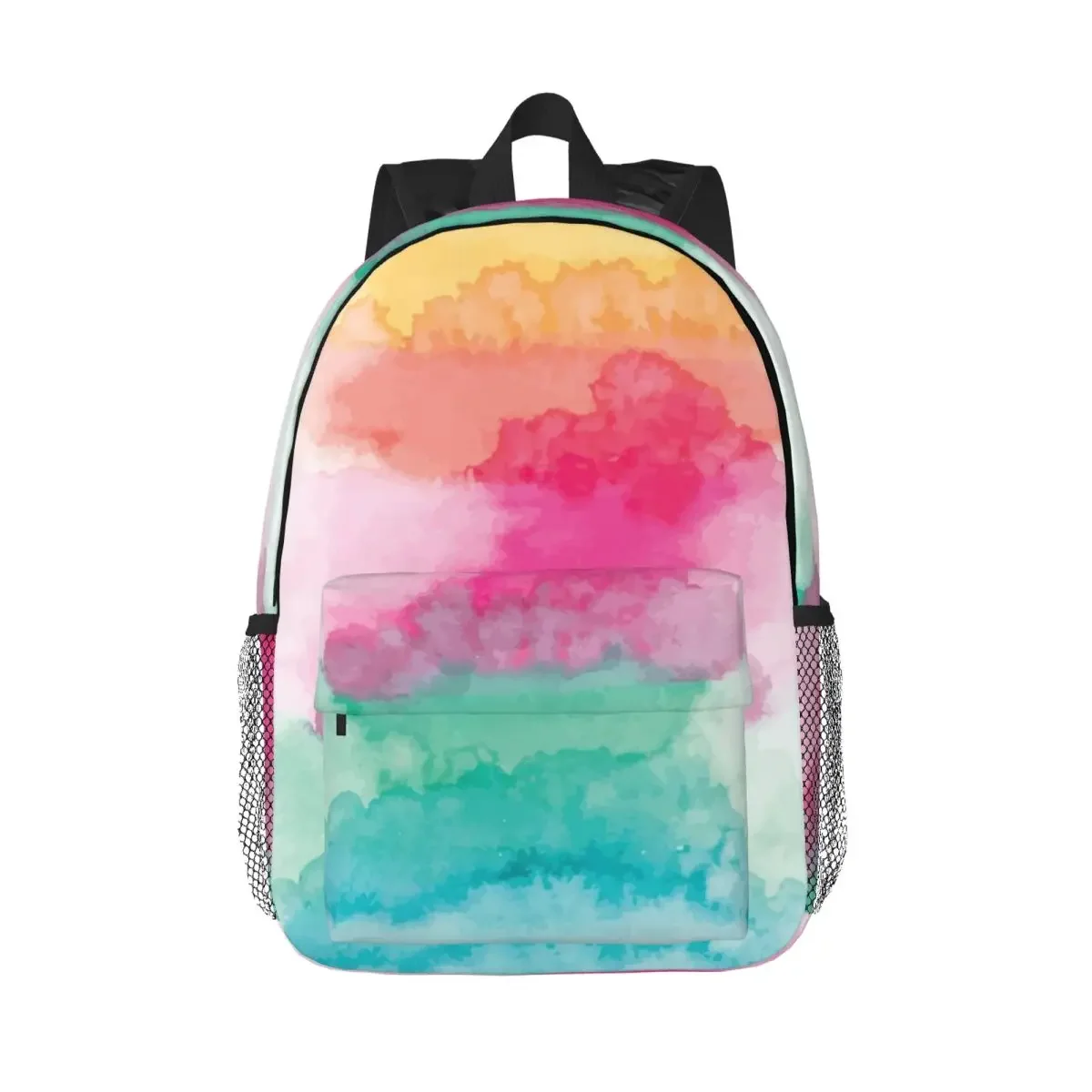 Watercolor Rainbow Blend Backpacks Boys Girls Bookbag Fashion Students School Bags Travel Rucksack Shoulder Bag Large Capacity