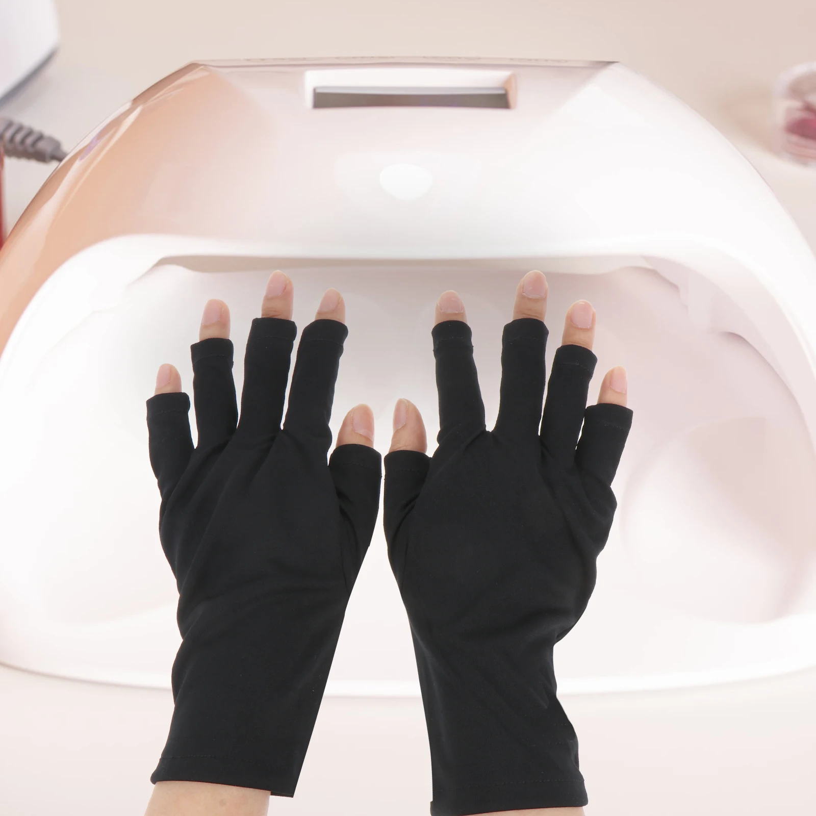 

UV Manicure Salon Nail Lamp Protection Half Finger UV Protection Skin Uv Shield Gloves Gloves