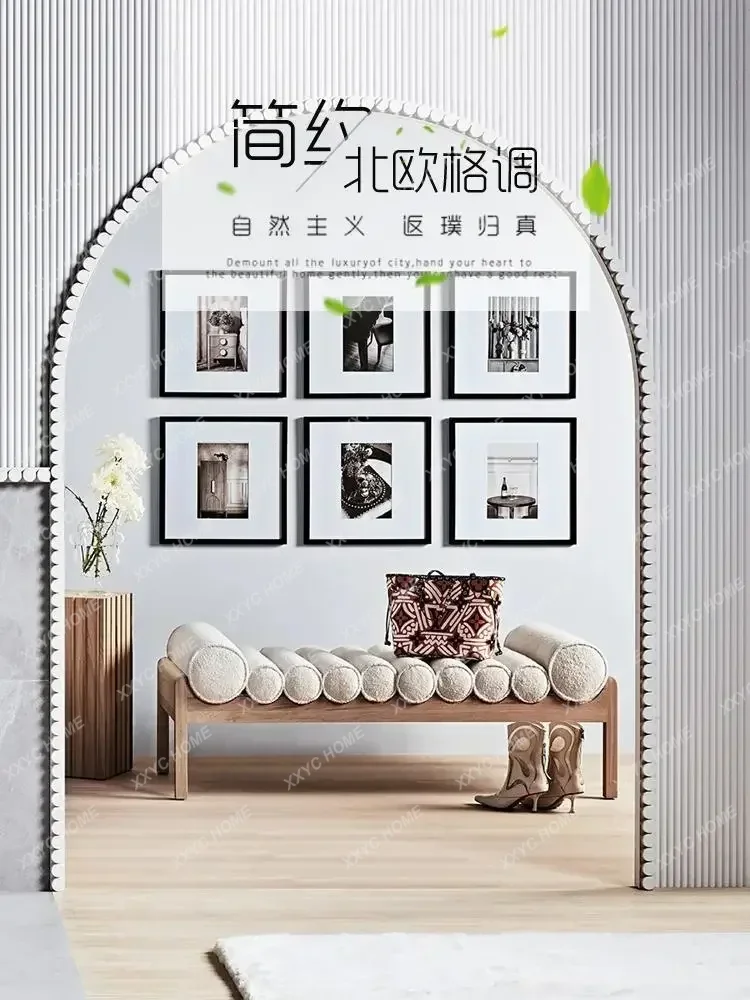 

solid wood shoe changing stool living room sofa stool bed and breakfast club rest fabric bedroom bedsi