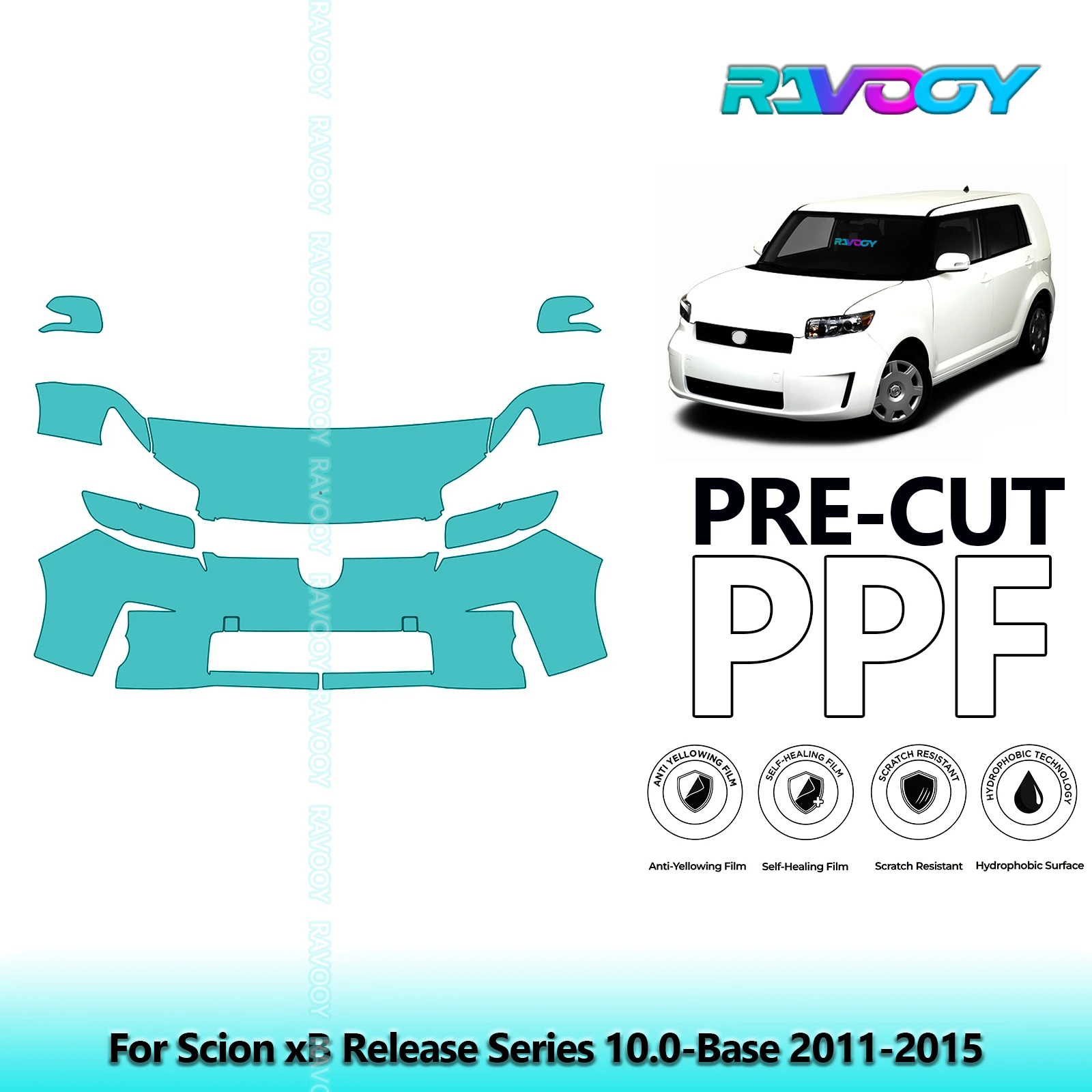 

Car Front Kit Clear Bra Precut PPF Paint Protection Film For Scion xB Release Series 10.0-Base 2011-2015
