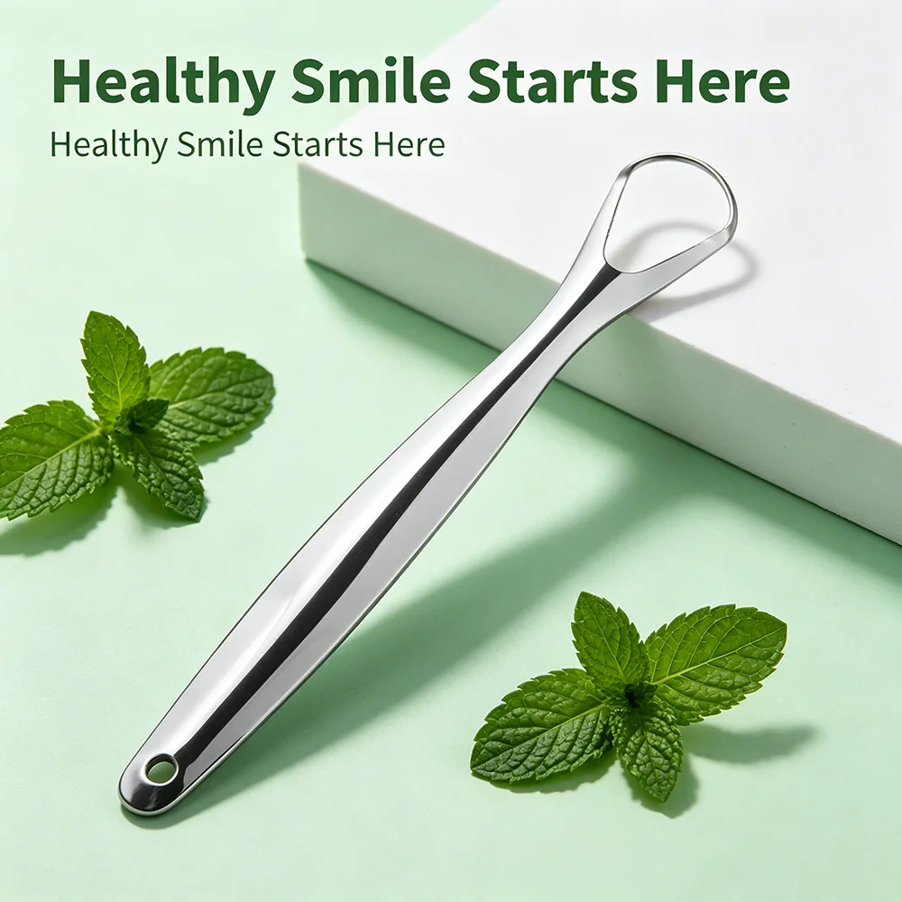 Stainless Steel Tongue Scraper Set, Reusable Tongue Cleaner With Plastic Scrapers For Adults Home Travel Oral Care