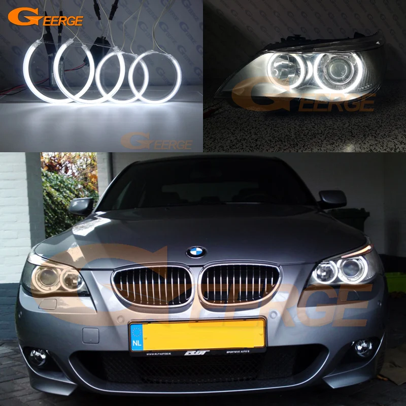 For BMW E60 E61 520i 525i 530i 540i 545i 550i M5 Pre LCI 2003 - 2007 Ultra Bright CCFL Angel Eyes Kit Halo Rings