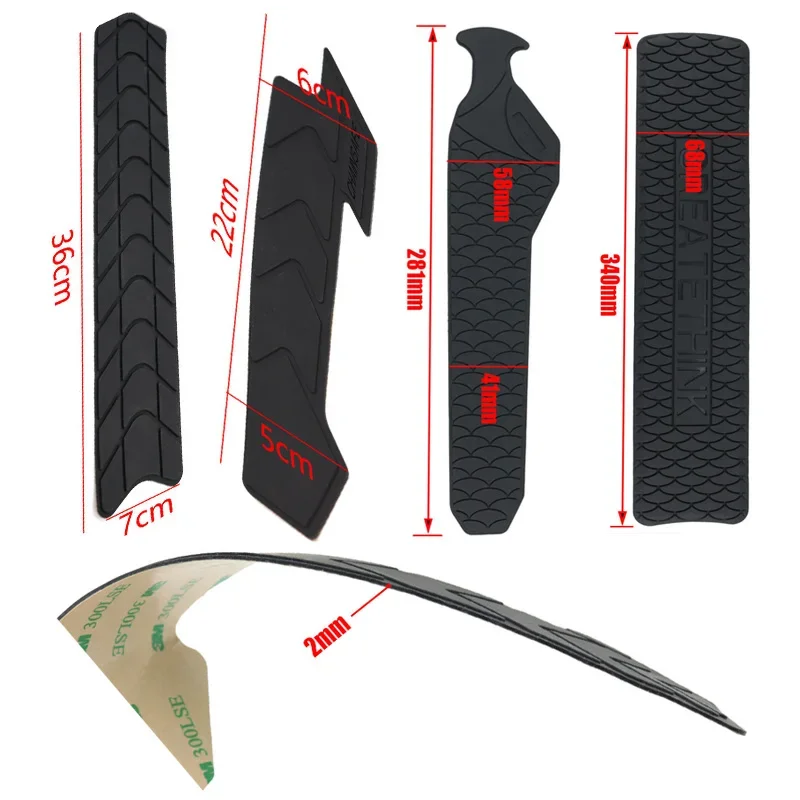 MTB Road Bike Frame Scratch Resistant Sticker Silicone Chain Protector Universal Bicycle Frame Guard for Bicycle Accessories