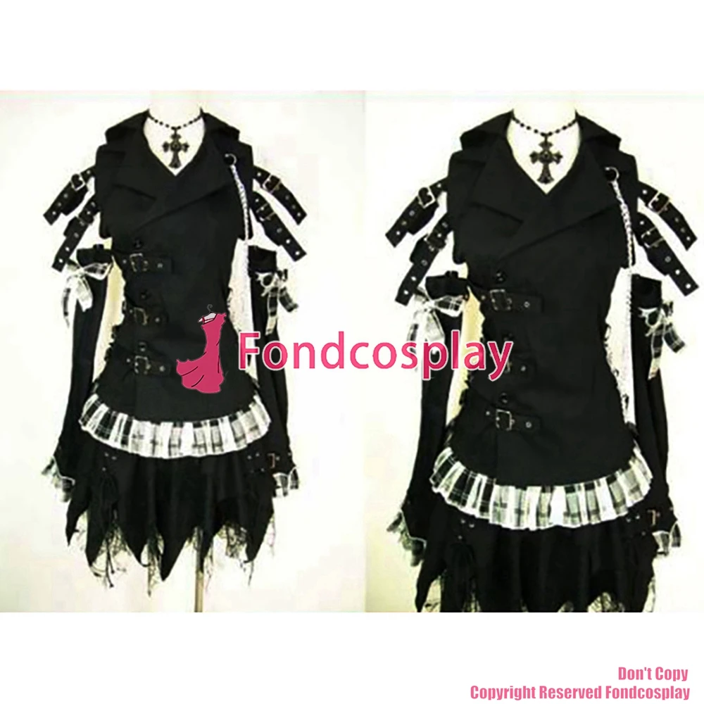 Хлопковое платье для косплея, в стиле хип-хоп, Готическая Лолита, панк