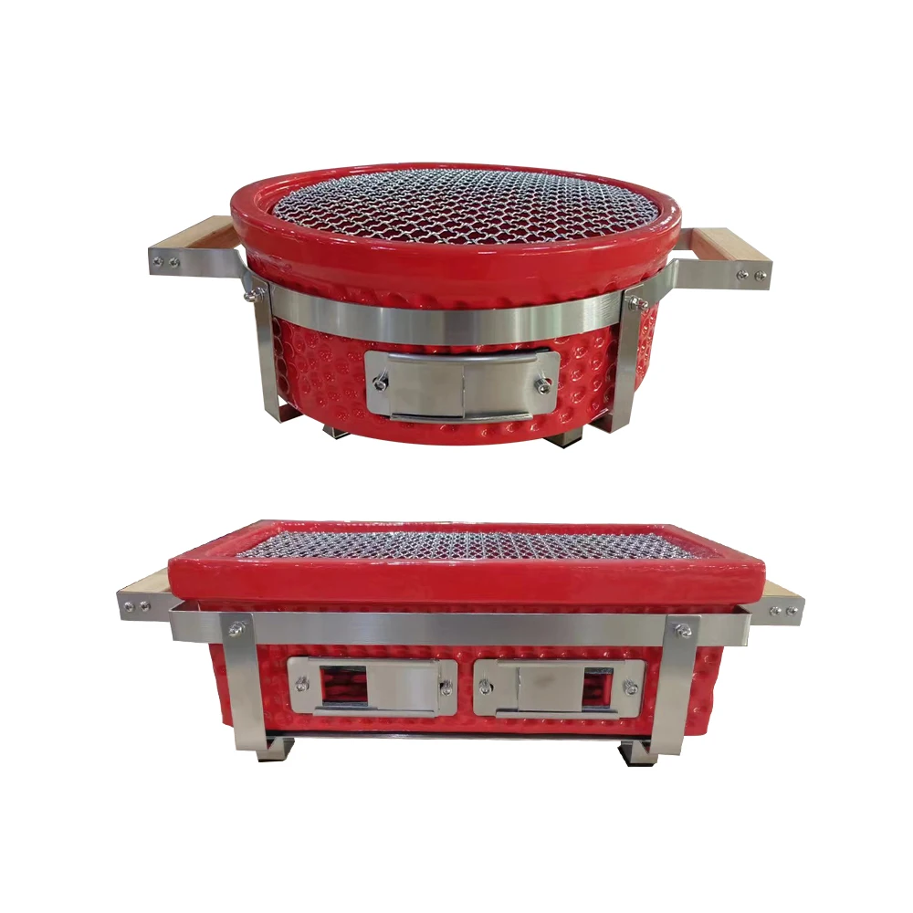 Mesa Auplex, parrilla de cerámica pequeña, cocina personalizada, barbacoa japonesa Hibachi, parrilla de carbón para exteriores e interiores