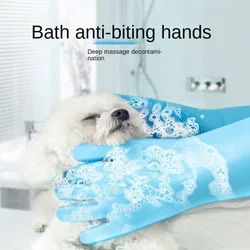 Pet Dogs Cats Shower Gloves Cat Brushes, Silicone Bath Massage Brushes Divine Tools for Dog Bathing Products  Pet Accessories