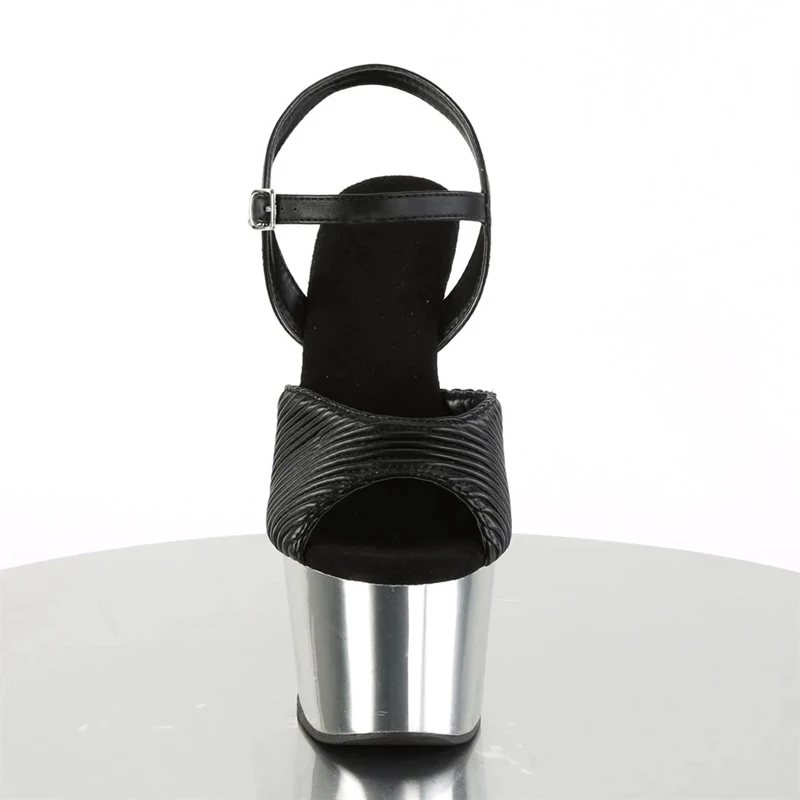 Sexy Fetish 7Inches Dress Platform Sandals Peep Toe Pole Dance Shoes 17cm Women Stripper Models Show Nightclub Exotic Bride Shoe
