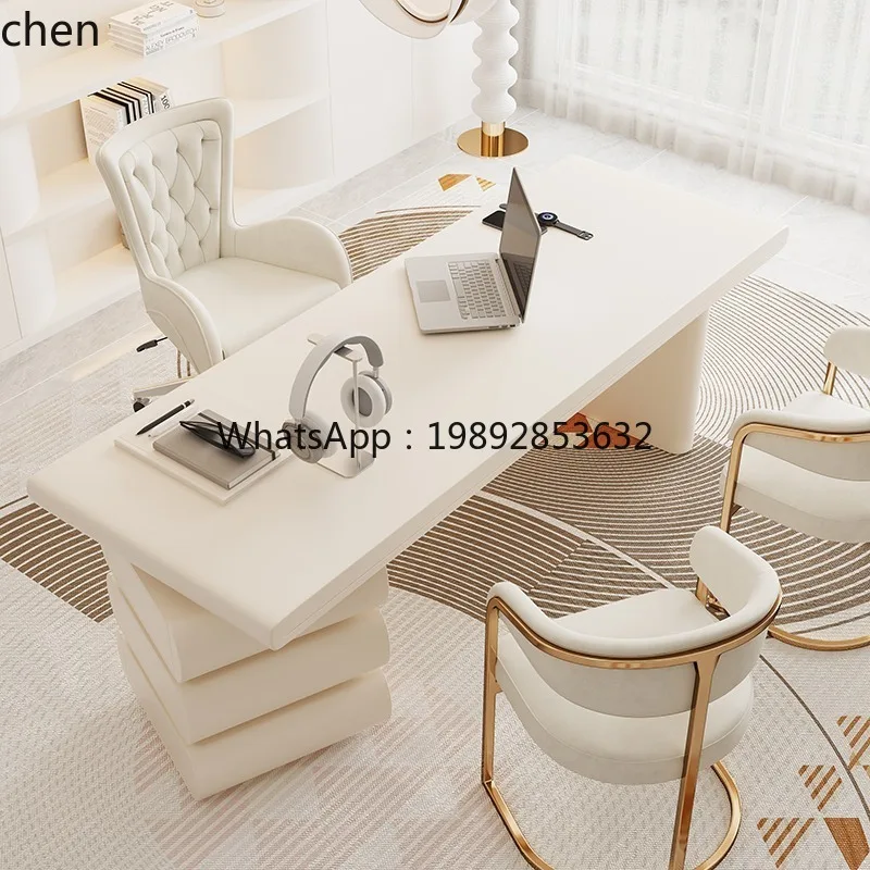 QQ  solid wood desk living room study light luxury consulting office calligraphy table