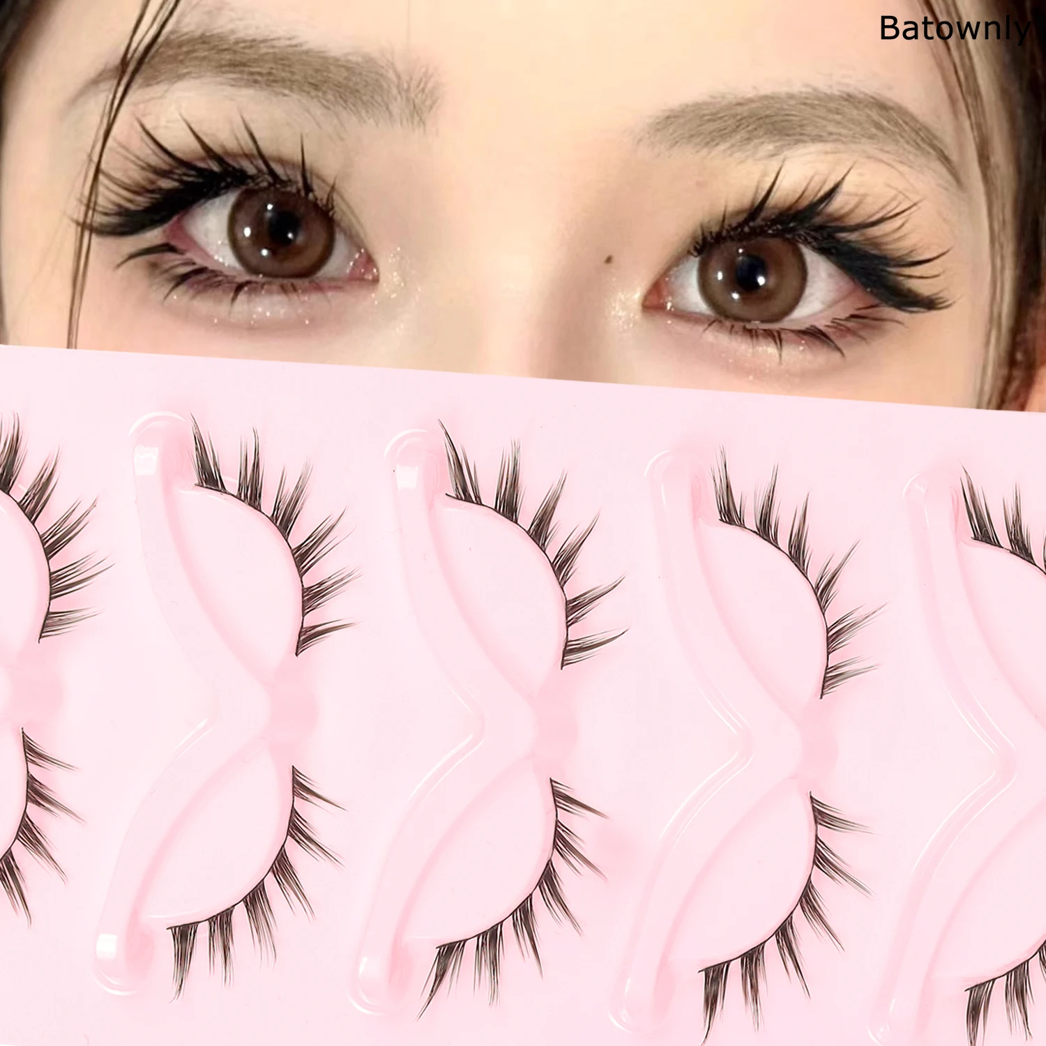 5 Pairs of Fox False Eyelashes With Extremely Fine Black Barbs Flying Diagonally And Natural One-piece Eyelashes