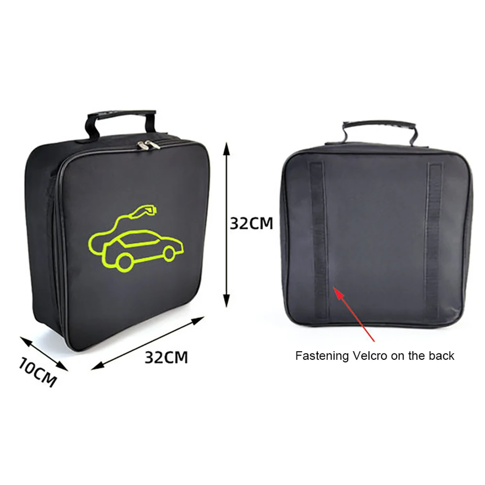 EV Car Charging Cable Storage Carry Bag For Electric Vehicle Charger Plugs Sockets Waterproof Fire Retardant Equipment Container