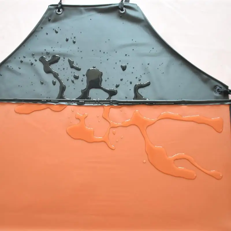 Double Layers Thickened Apron Kitchen Waterproof Vinyl Apron Chemical Resistant PVC Aprons for Dishwashing Fishing Lab Work