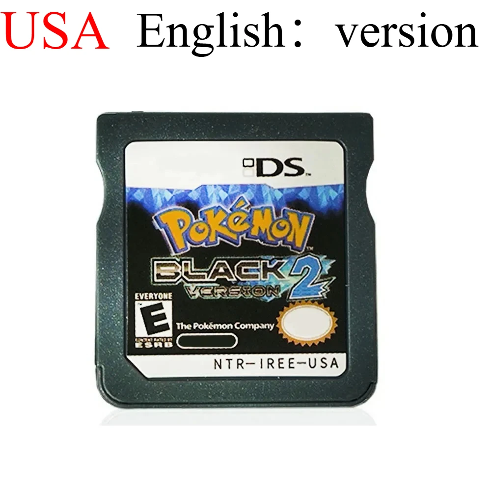 خرطوشة ألعاب الفيديو DS الإنجليزية الأمريكية (إصدار بطاقة الذاكرة R4) HeartGold SoulSilver أسود أبيض لـ NDS/2DS/3DS/NDSL