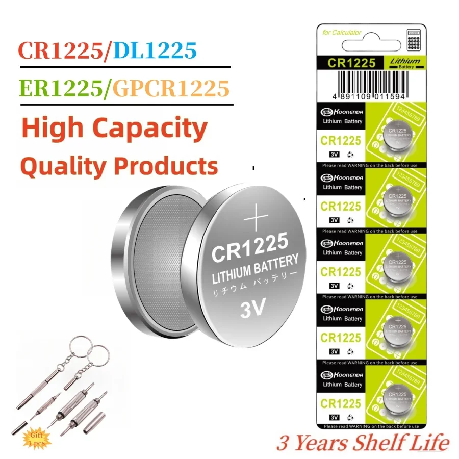 

2-40pcs CR1225 Bulk 3v Lithium Battery Compatible with DL1225 BR1225 KL1225 L1225 ECR1225 KCR1225 for calculator Watch Car key