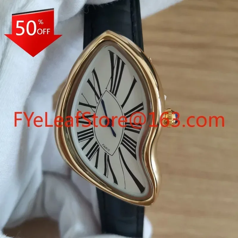 Hot salesHip Hop Fashion Roman Numerals Abstract and Distorted Design Shape Curved melting watch