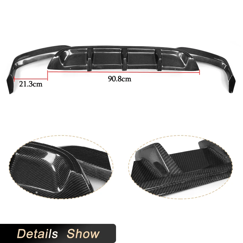 6 Series Carbon Fiber Rear Diffuser Lip For BMW F06 F12 F13 M6 M Sport Bumper 2012 - 2016 Convertible 640i 650i Rear Diffuser