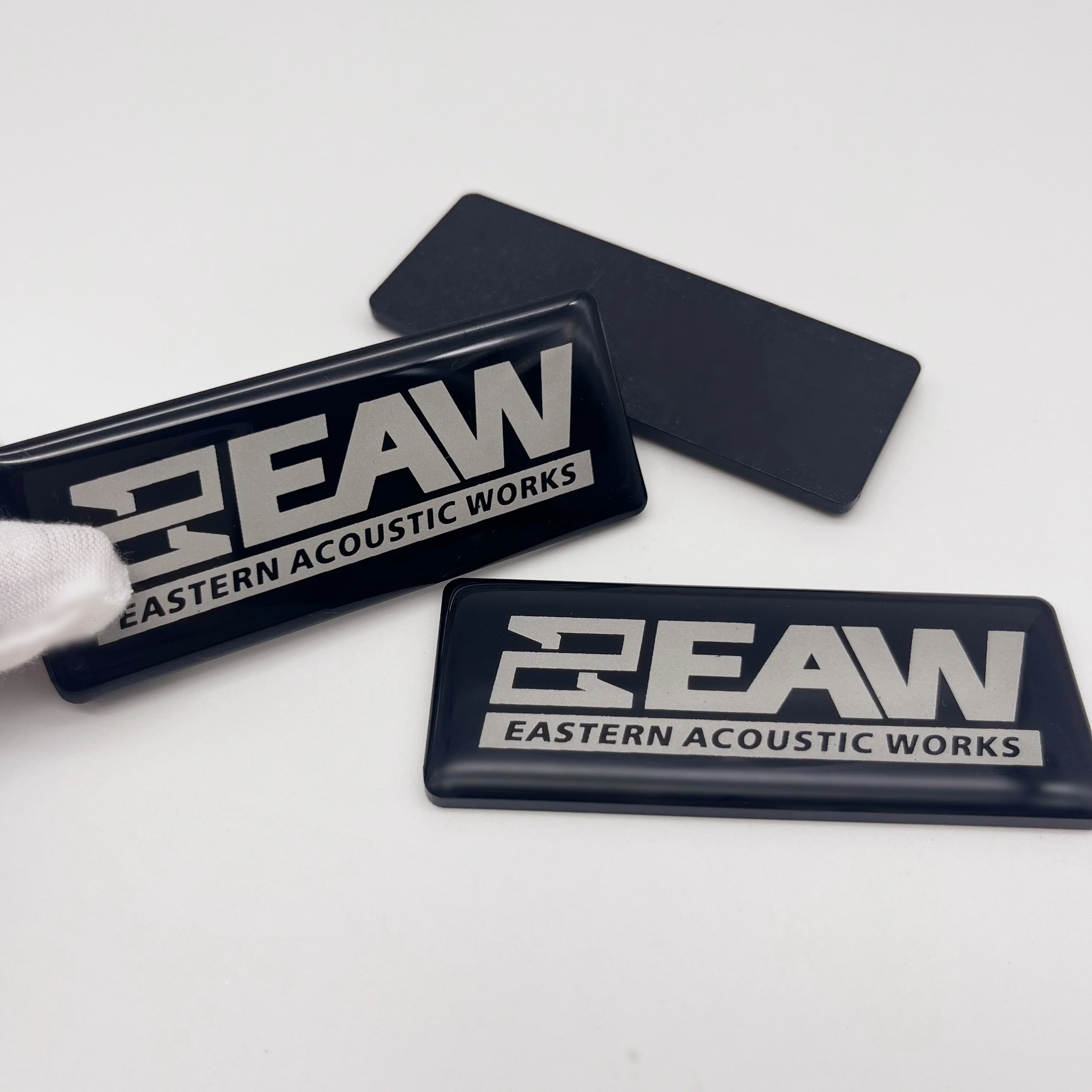 2pcs 10pcs 80x32mm Acrylic Material For EAW Logo Signage Sign Nameplate FitFor Audio Amplifier Speakers Loudspeaker Horn Styling