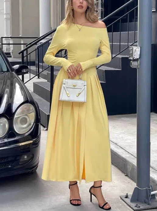 

Women's Dress 2025 Latest Hot Selling New Fashion Autumn/winter Elegant Sexy French Style Long Sleeved Skirt Dress Women's Wear