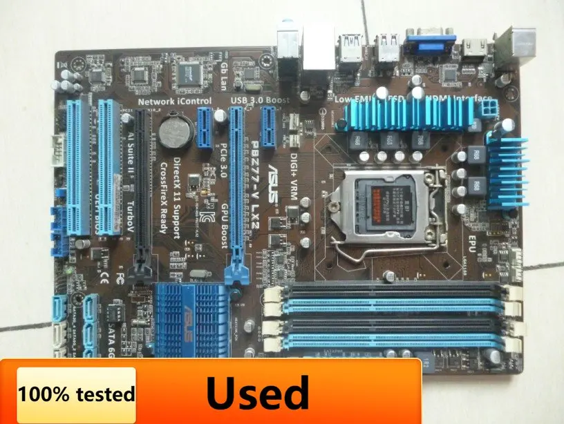 

Asus P8Z77-V LX2 Desktop Motherboard Z77 Socket LGA 1155 i3 i5 i7 DDR3 32G SATA3 USB3.0 ATX Used