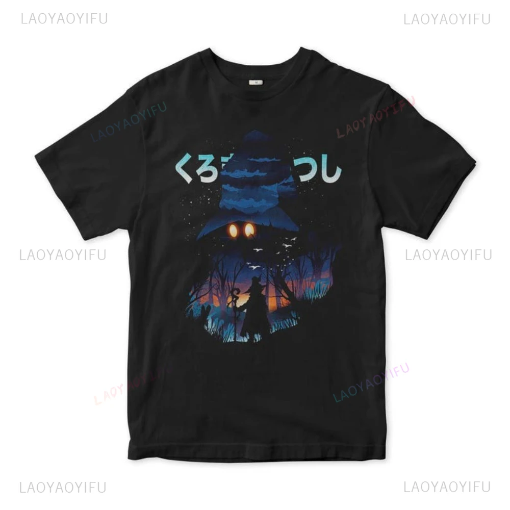 Characters of The Final Fantasy Game Wizard Printed T Shirt Tops Final Fantasy Vivi Ornitier Tops Tee Shirt Unisex Short-sleev