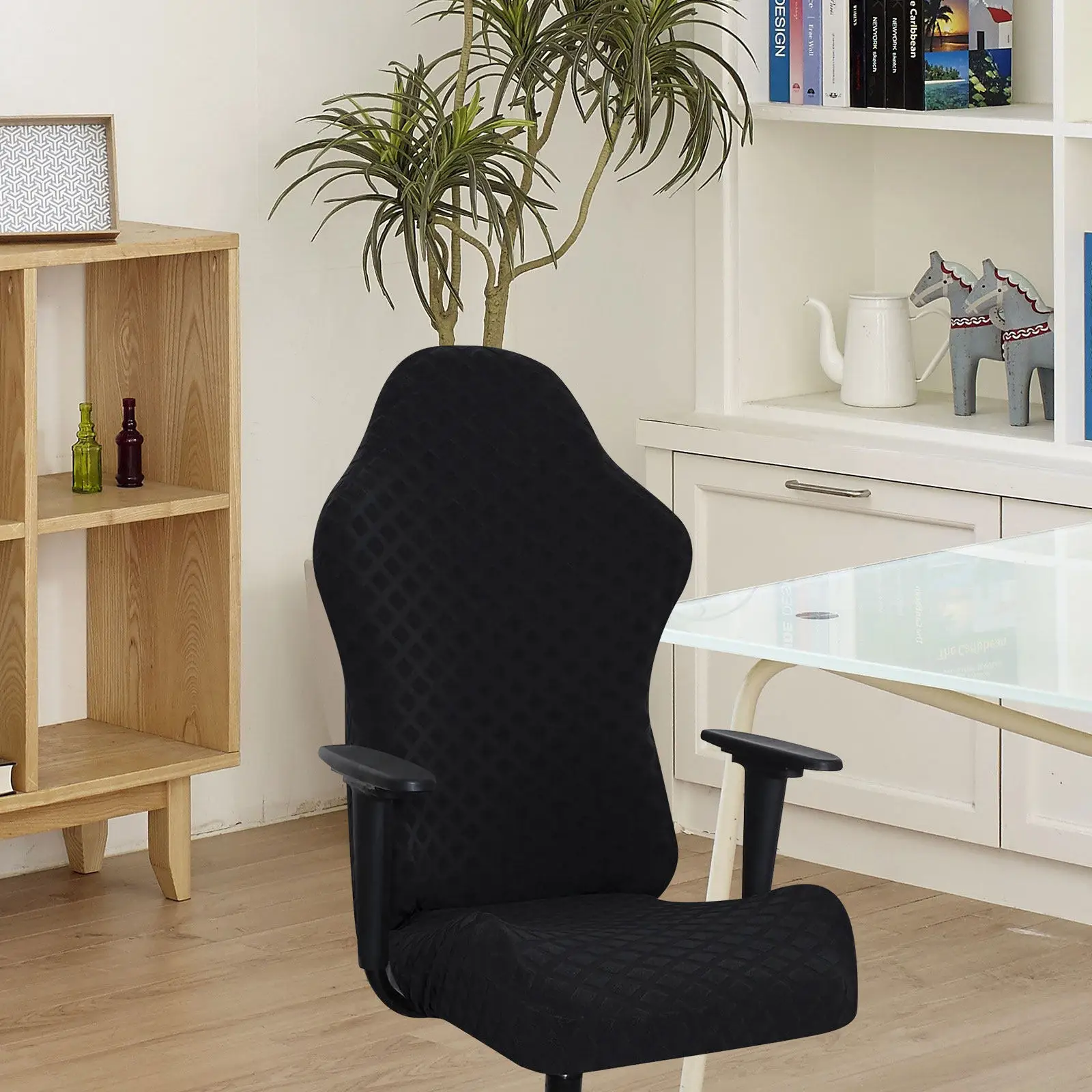 1Set Elastic Gaming Chair Cover Stretch Computer Chair Slipcover for Office Home Study Room Net Bar Protection Decorative Seat
