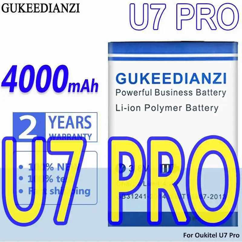 

4000Mah Fast Charging Mobile Phone Battery Long-Lasting Performance For Oukitel U7 Pro U7pro