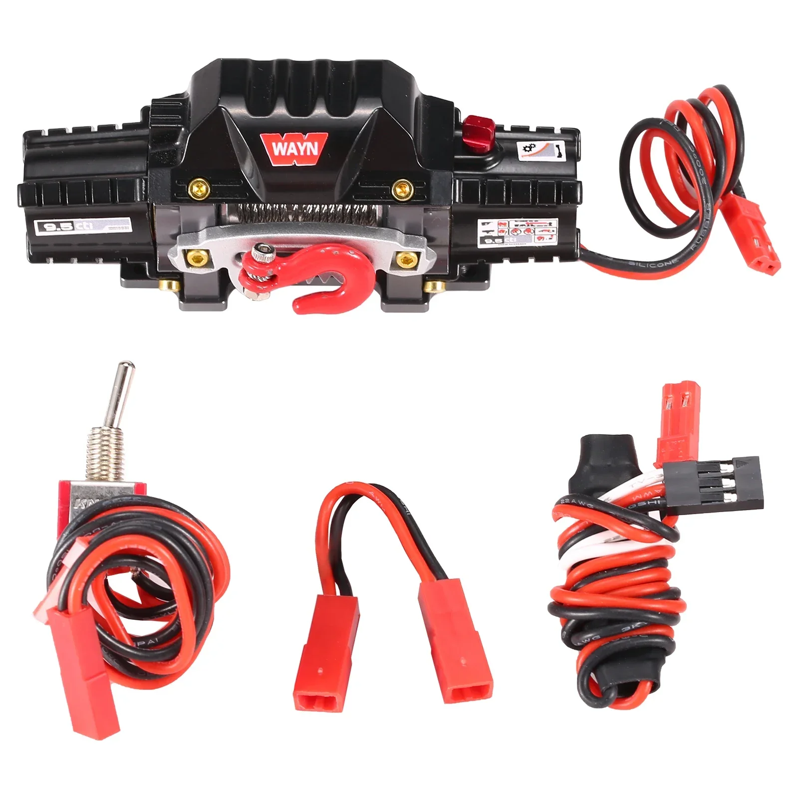 %a for RC Car Metal Winch Large Load Capacity Winch with CH3 Connecting Line for  1/8 1/10 RC Crawler Car