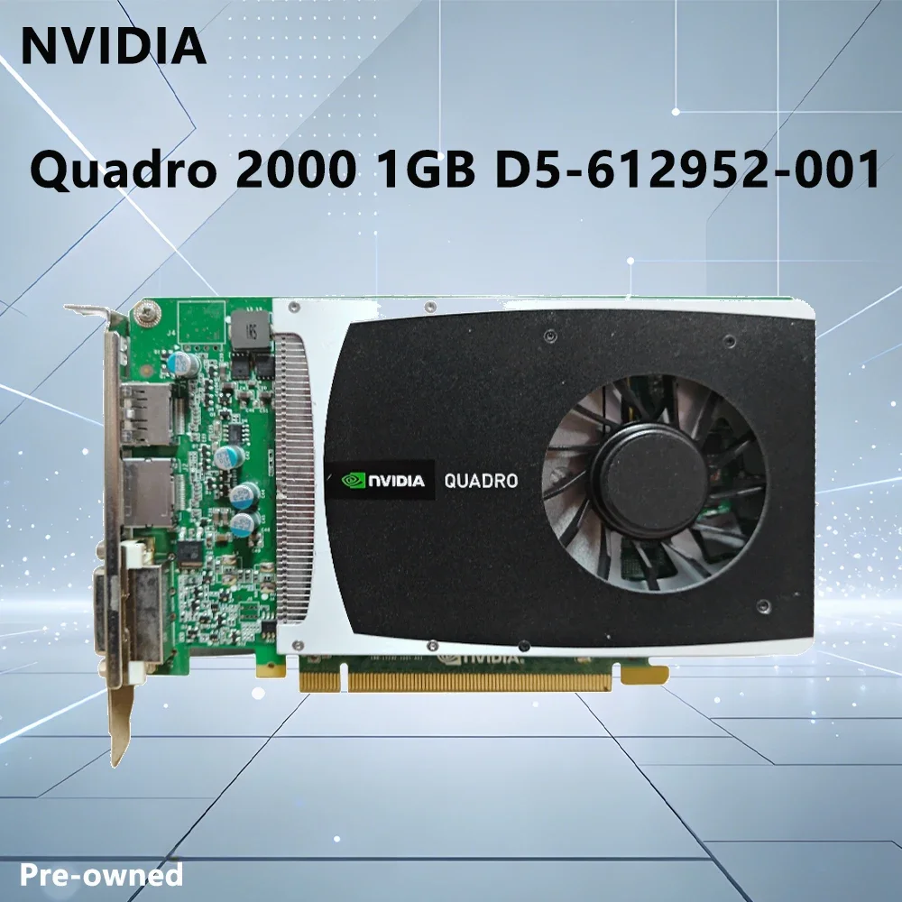 SmCpNVIDIA Quadro 2000 1GB GDDR5 128-bit D5-612952-001 Professional Graphic Card For Workstation PC CAD Design DP Port