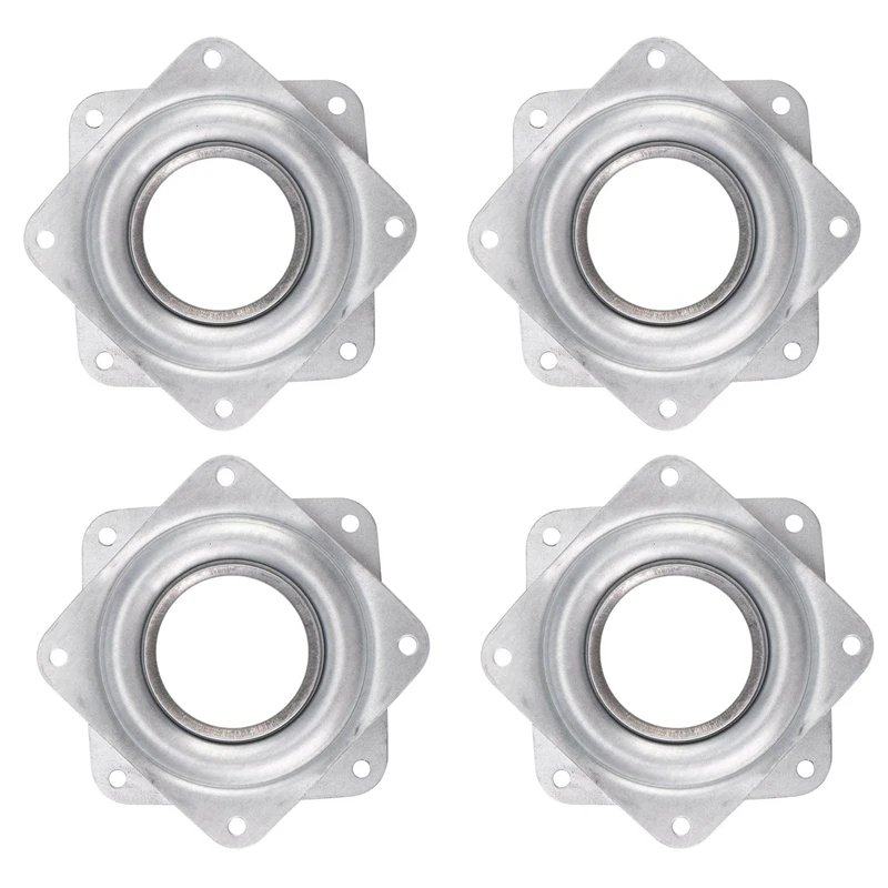 4X Lazy Susan Ball Bearing Metal Swivel Plate - 72 X 72 X 9 Mm