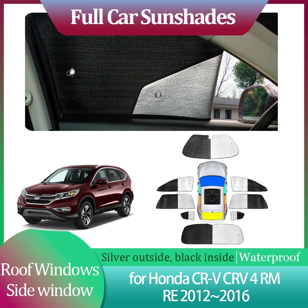 

Автомобильные солнцезащитные козырьки для Honda CR-V CRV 4 RM RE 2012 ~ 2016 2013, боковая занавеска на лобовое стекло, солнцезащитный козырек на крыше, аксессуары
