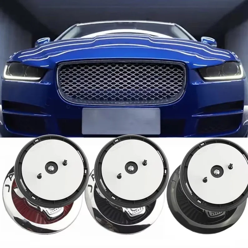 3D ABS Car Front Center Grille Emblem Badge Sticker Decals For Jaguar XF XFL XJ XJL XE XEL XKR XJ6 Fpace Epace Fpace S-Type