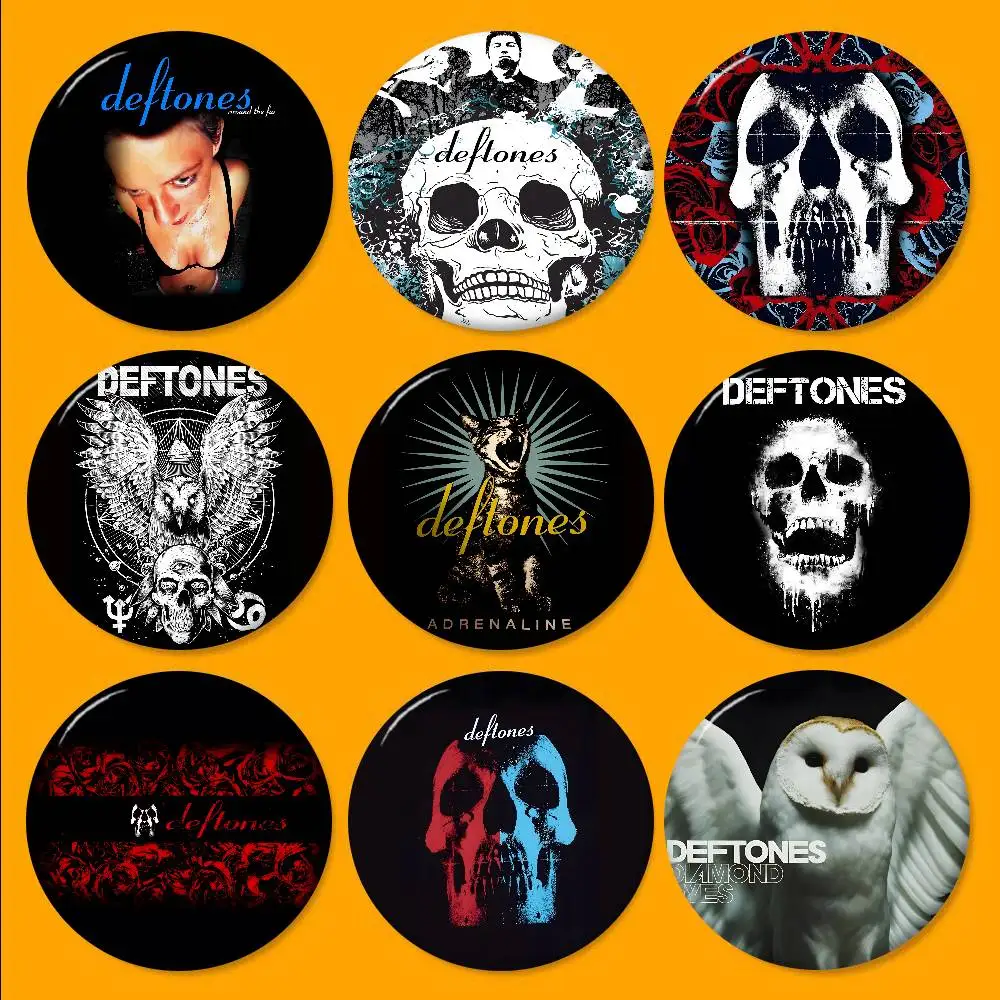Alternative Metal Band D-Deftone Soft Button Pin Round Metal Badge Lapel Pin Parts Gift Friends Kid Jewelry