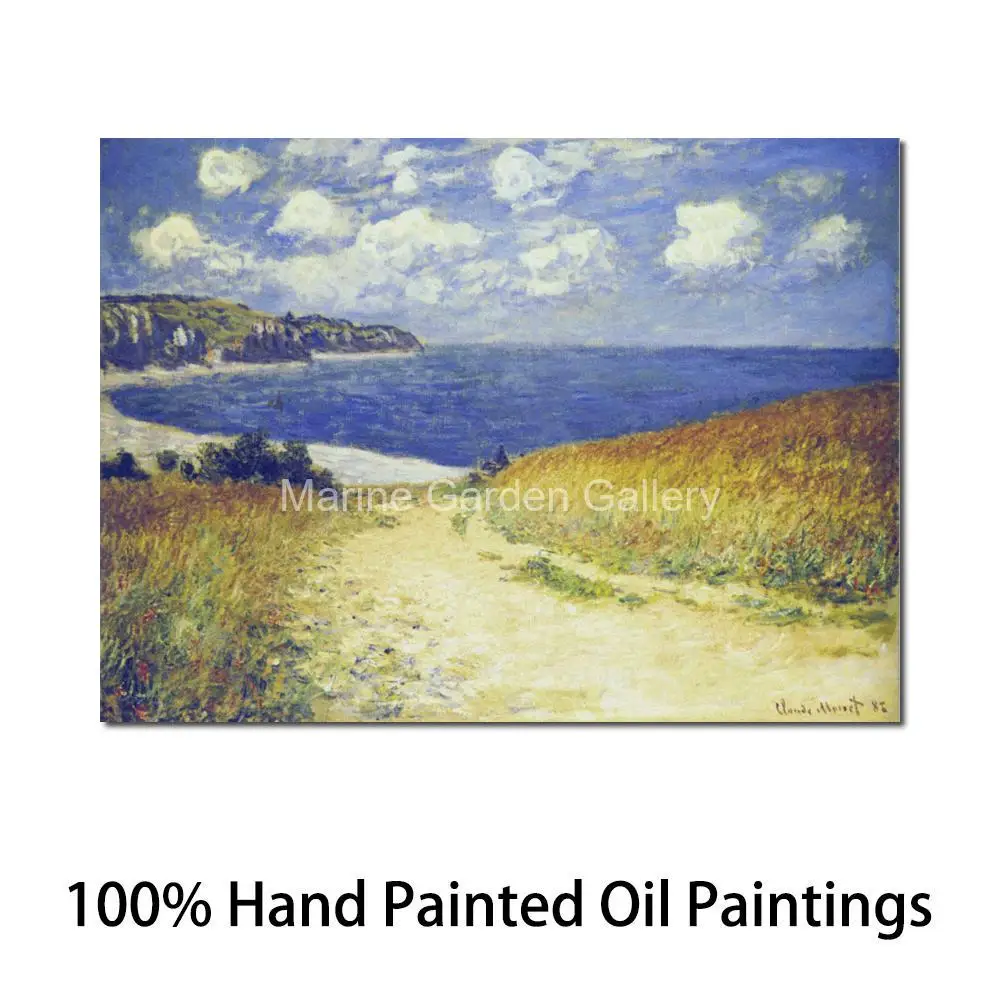 Beatiful Landscape Painting by Claude Monet Hand Painted Canvas Art Modern Artwork Home Office Bathroom Decor High Quality Large