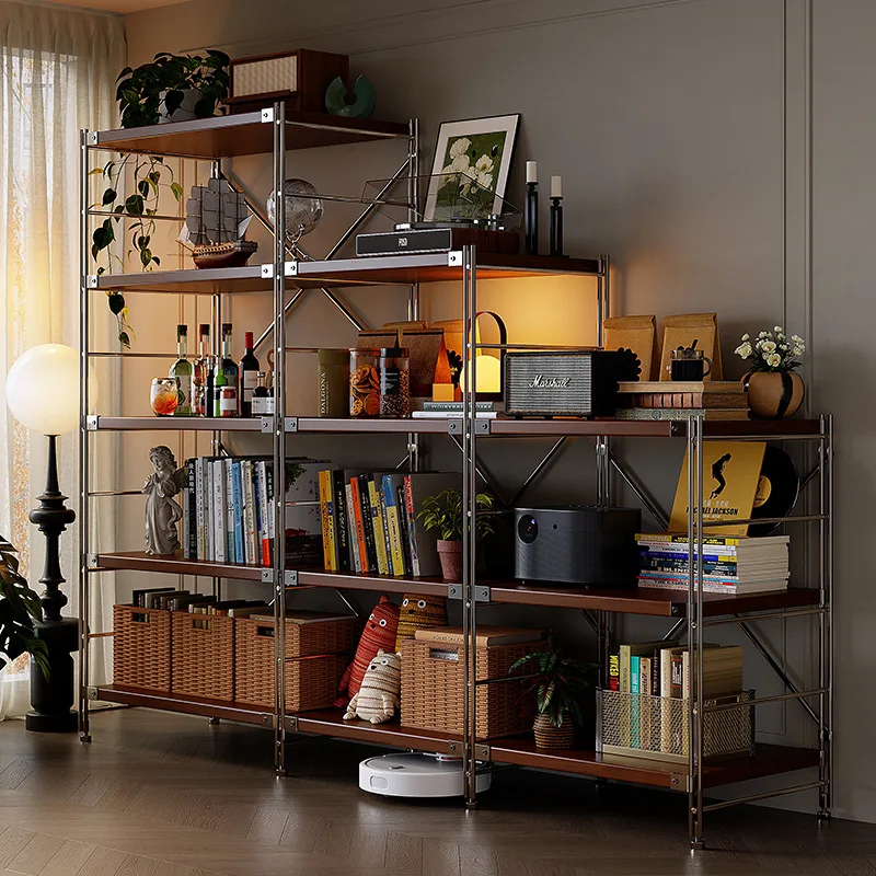 

Japanese-style shelves, floor-to-ceiling optical axis, living room multi-layer storage shelves, kitchen balcony storage shelves