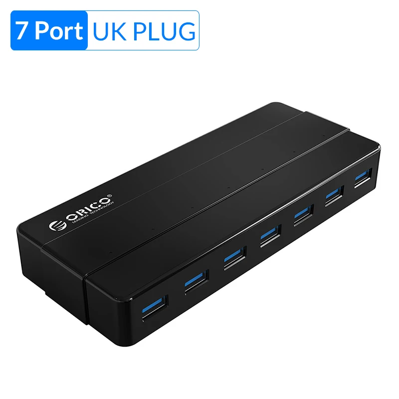 ORICO 4 7 Poorten USB 3.0 Hoge Snelheid Hub met 12 V Power Adapter USB Splitter OTG Adapter voor Desktop laptop Computer Accessoires