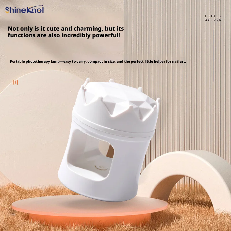 SHINEKNOT LED Mini Nail Lamp Dual Light Source 18W UV Lamp Crown Creative Nail UV Curing Lamp Quick-Drying Handheld Portable
