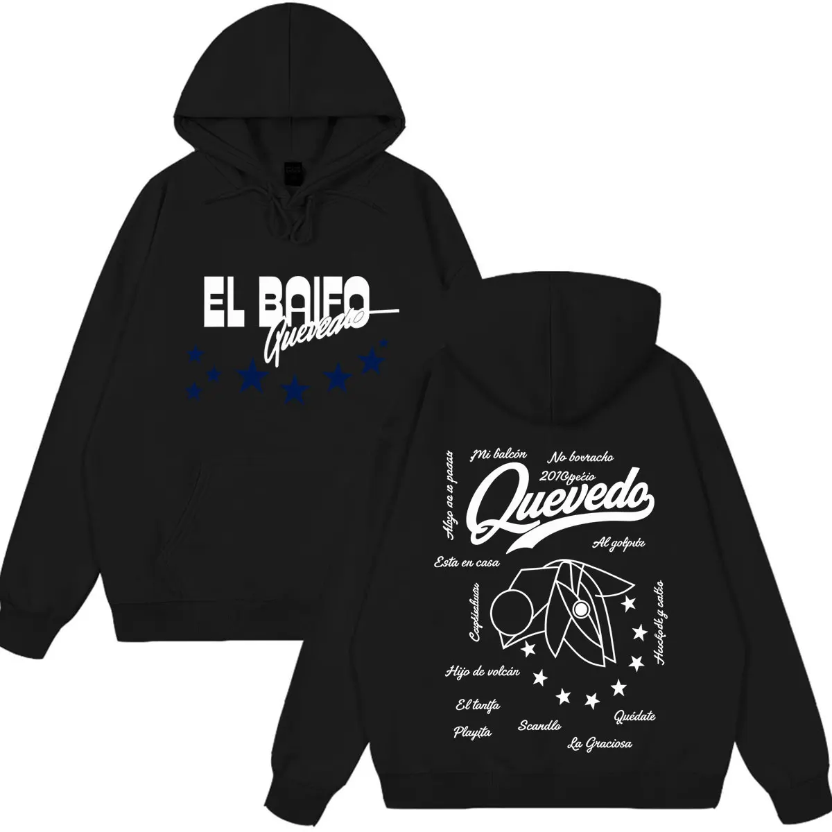 QUEVEDO EL BAIFO Album 2026 Tour Grafik-Hoodie für Herren und Damen Ästhetischer Trend-Sweatshirt Locker Lässig Vintage Übergroßer Pullover – Detail 3