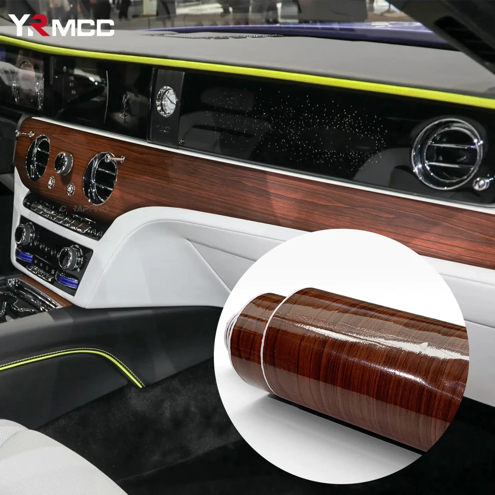 Autoaufkleber, Holzmaserung, Vinylfolie, Kfz-Innenraum, selbstklebende Aufkleber und Abziehbilder, kleines Auto-Vinylfolie, Autozubehör