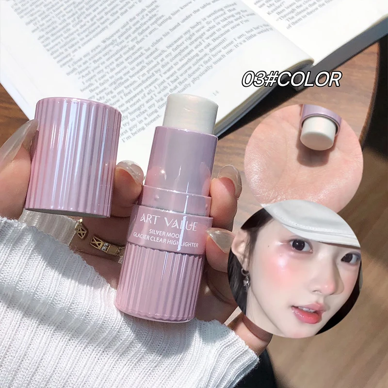 シマーハイライタースティック天然水ライトクリアファインシャイニングパール輪郭シェーディングブライトニングフェイスイルミネーターデュープメイクアップ