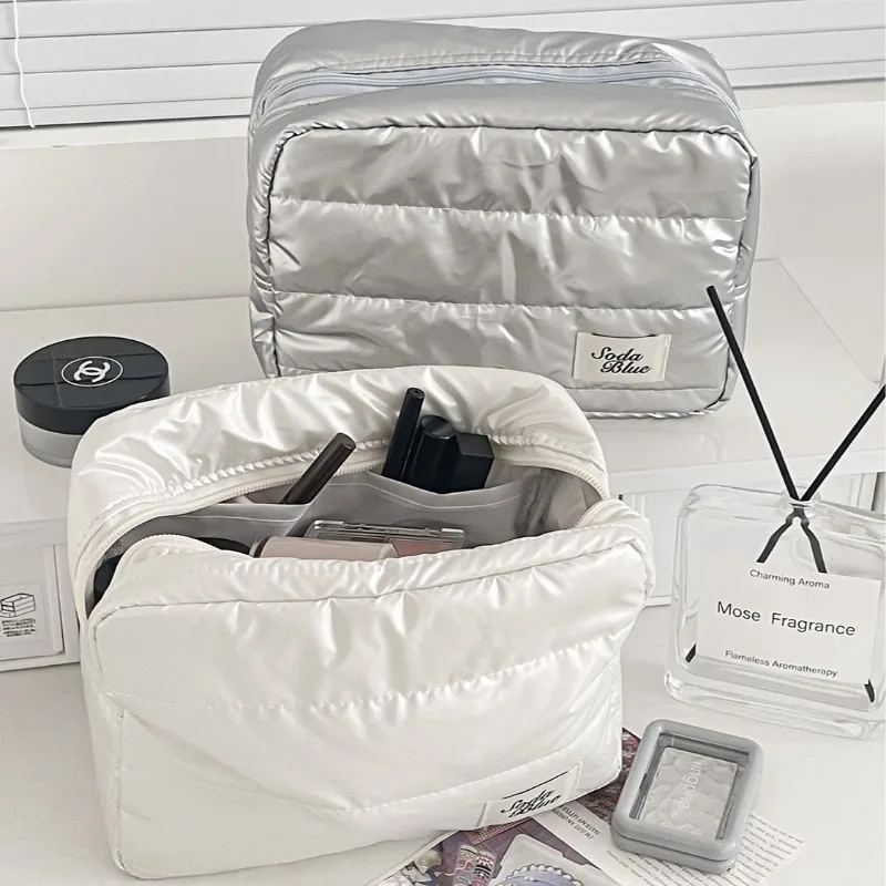 

Цельный простой корейский перламутровый цвет косметичка сплошной цвет модный студенческий пенал для девочек женская дорожная косметичка