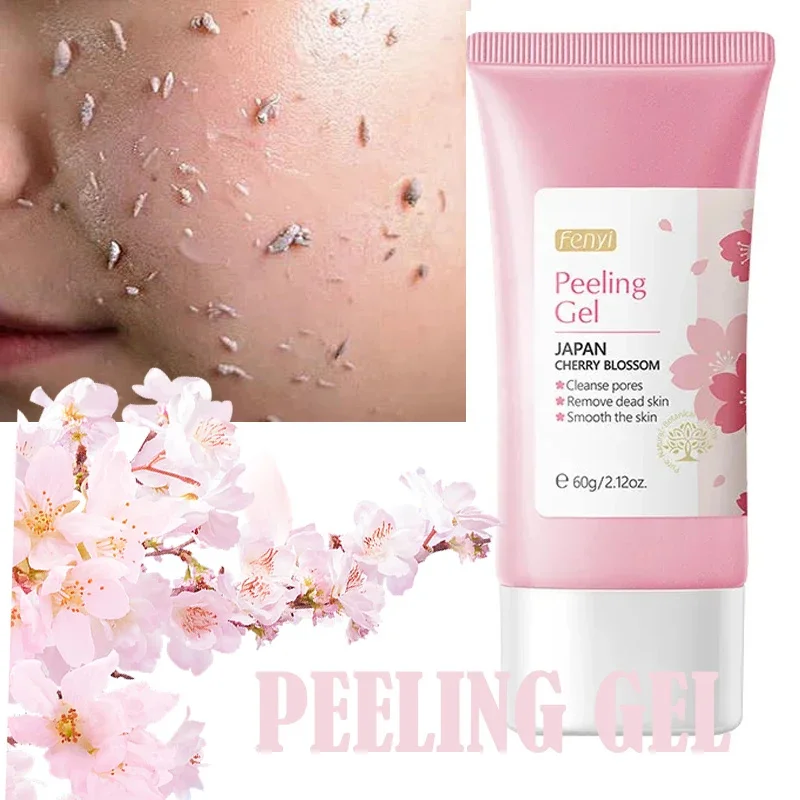 

60g Face Exfoliating Gel Skin Care Whitening Moisturizer Repair Facial Scrub Cleanser Acne Blackhead Treatment Remove Face Cream