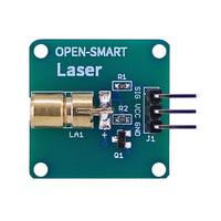 OPEN-SMART 5V 650nm Laser Sensor Module 6mm Red Laser Dot Diode Copper Head with Triode Current Amplifier For Arduino