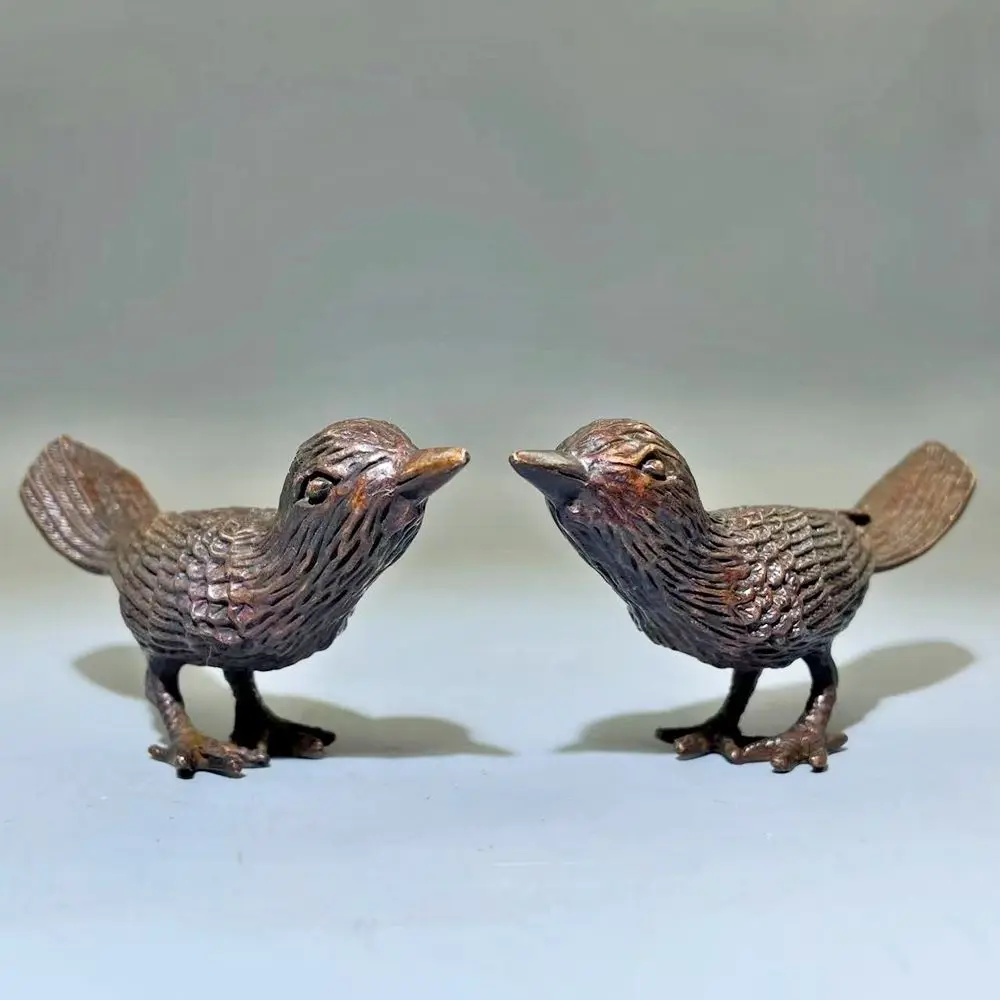 Retro Little sparrow magpie bird Ornament Decoration Tea Pet Figurines Desk Decor Accessories