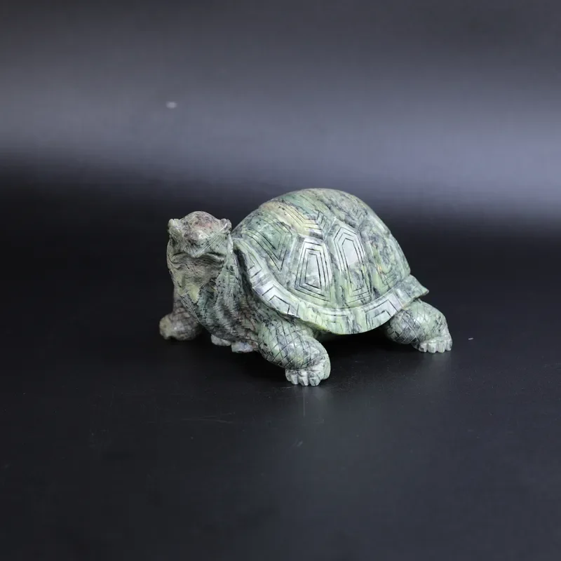Hand Carved Ruby Purple Quartz Turtle Statue Exquisite Craftsmanship Natural Stone Artwork Home Decor Ornament Gift for