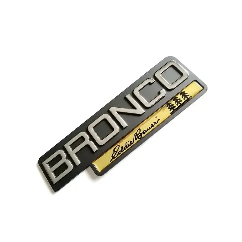2pcs Bronco Emblem Auto Accessory Symbol Decal Sticker for Truck Car Badge Nameplate