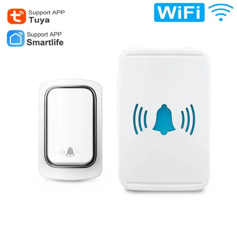 Tuya WiFi Smart Doorbell No Battery Required Waterproof Wireless Doorbell Smart Life App Control Smart Home Security Protection