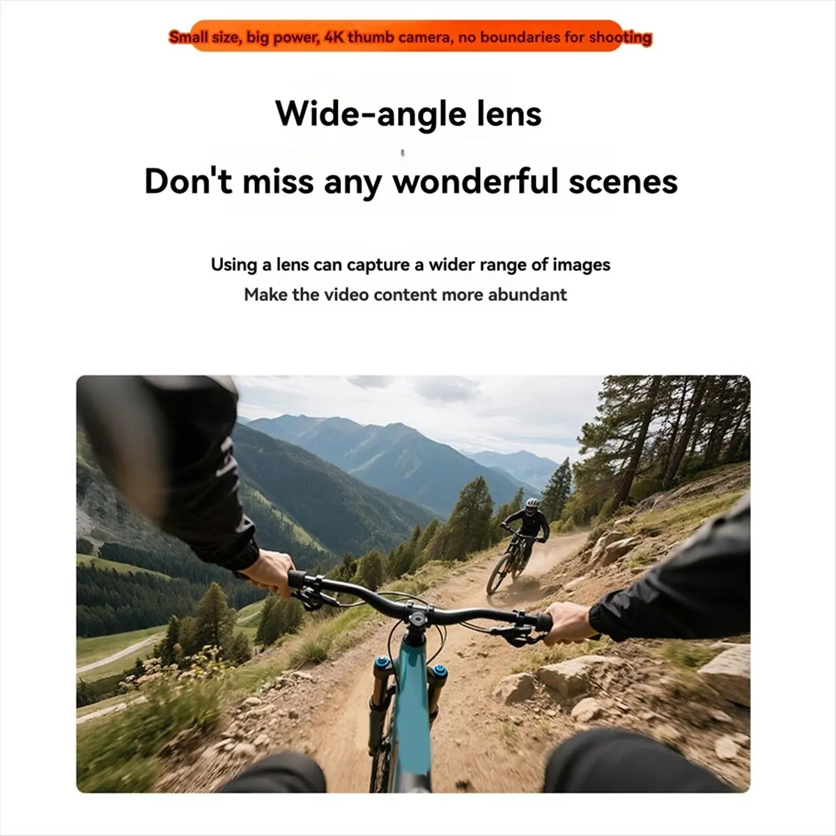 

4K Mini Thumb WiFi Camera Outdoor Sports Pet Monitoring Wide-Angle Lens for Bicycles Motorcycles-Helmet [To&On-e]