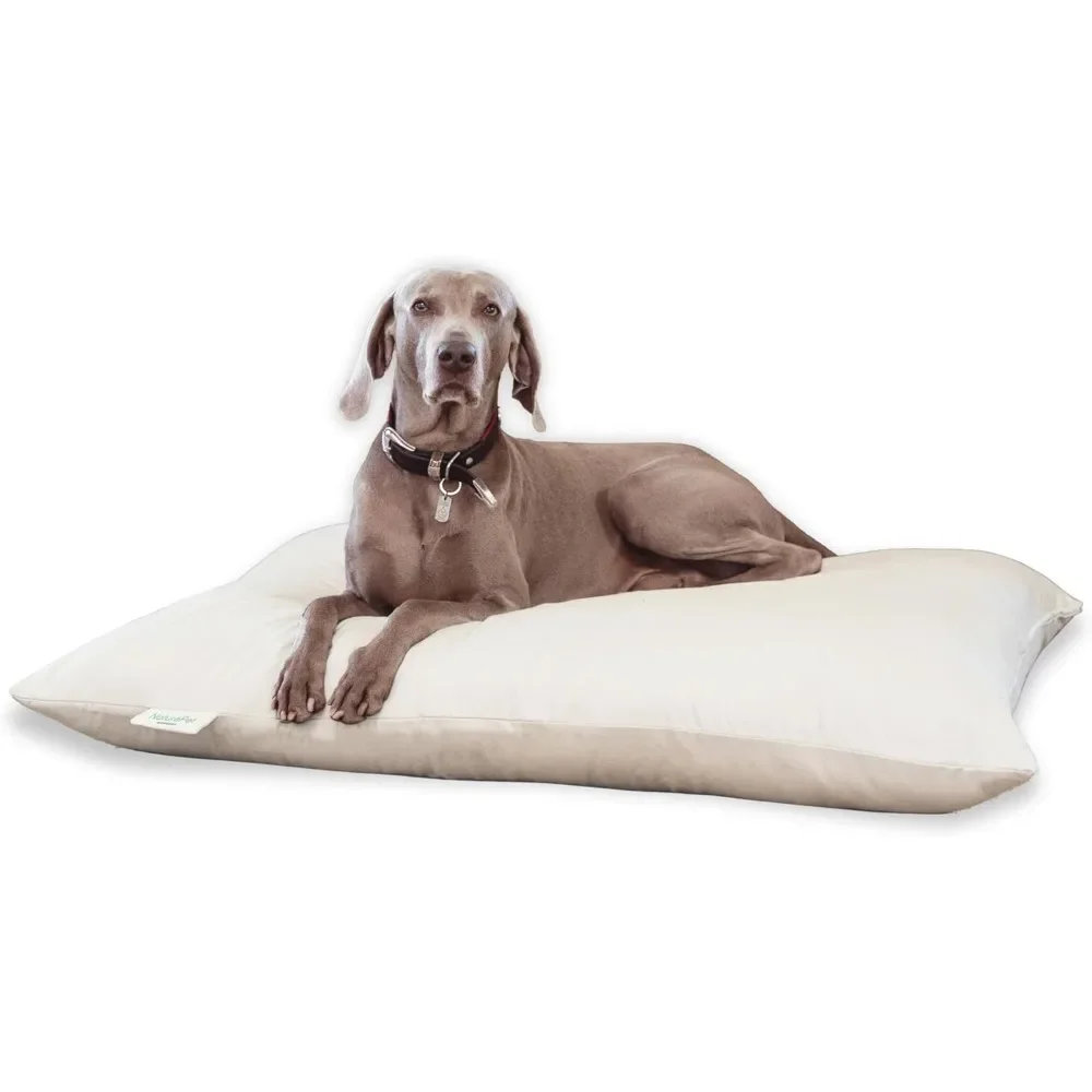 

Organic Cotton & Virgin Wool Dog Bed with Removable Washable Cover