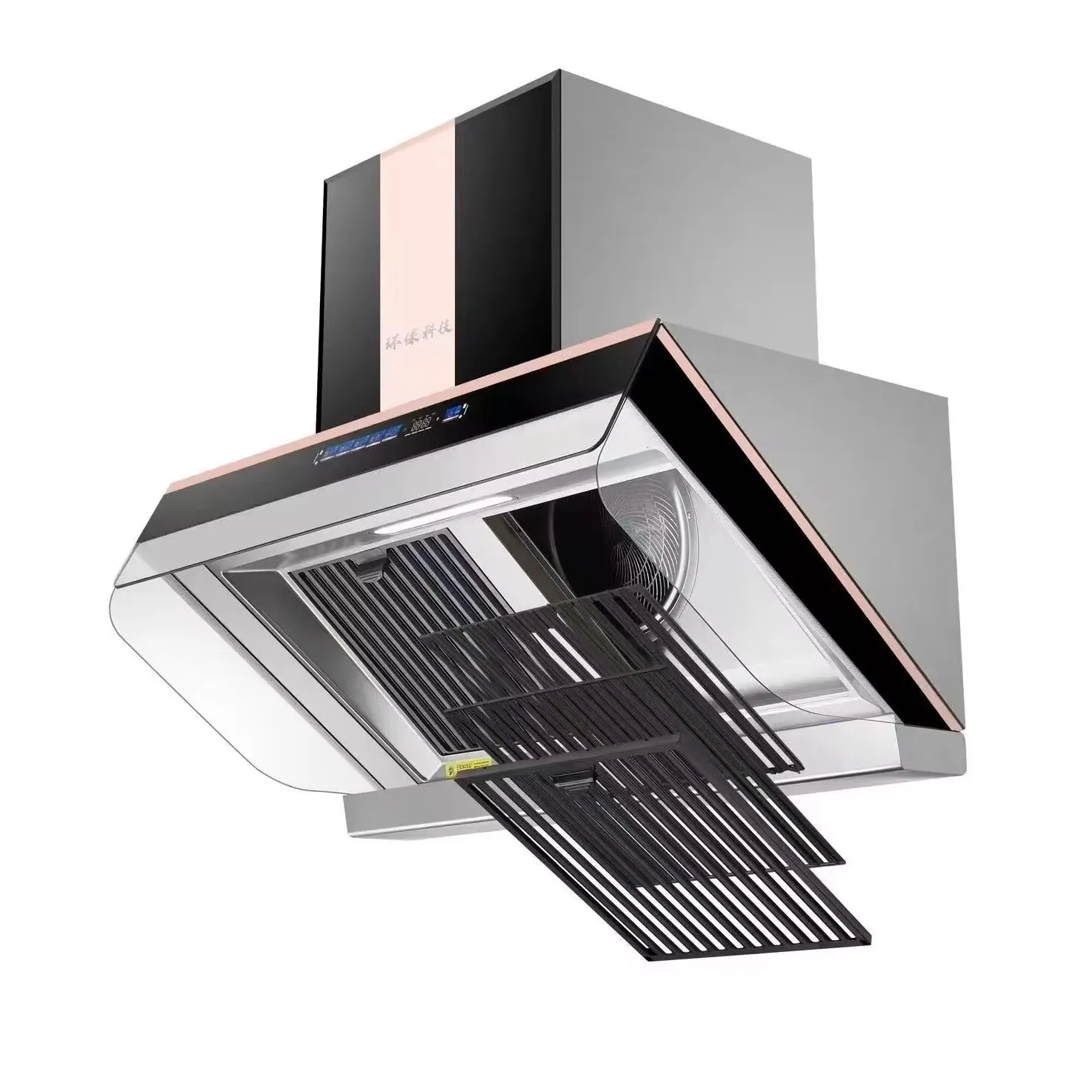Ductless Recirculation Variable Frequency Turbo Hood Electric Wall-mounted Stainless Steel for Commercial and Household Use