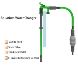 Fast Aquarium Water Changer Fish Tank Siphon Water Change Cleaning Filter Water Changing Pump Sand Hose Tube