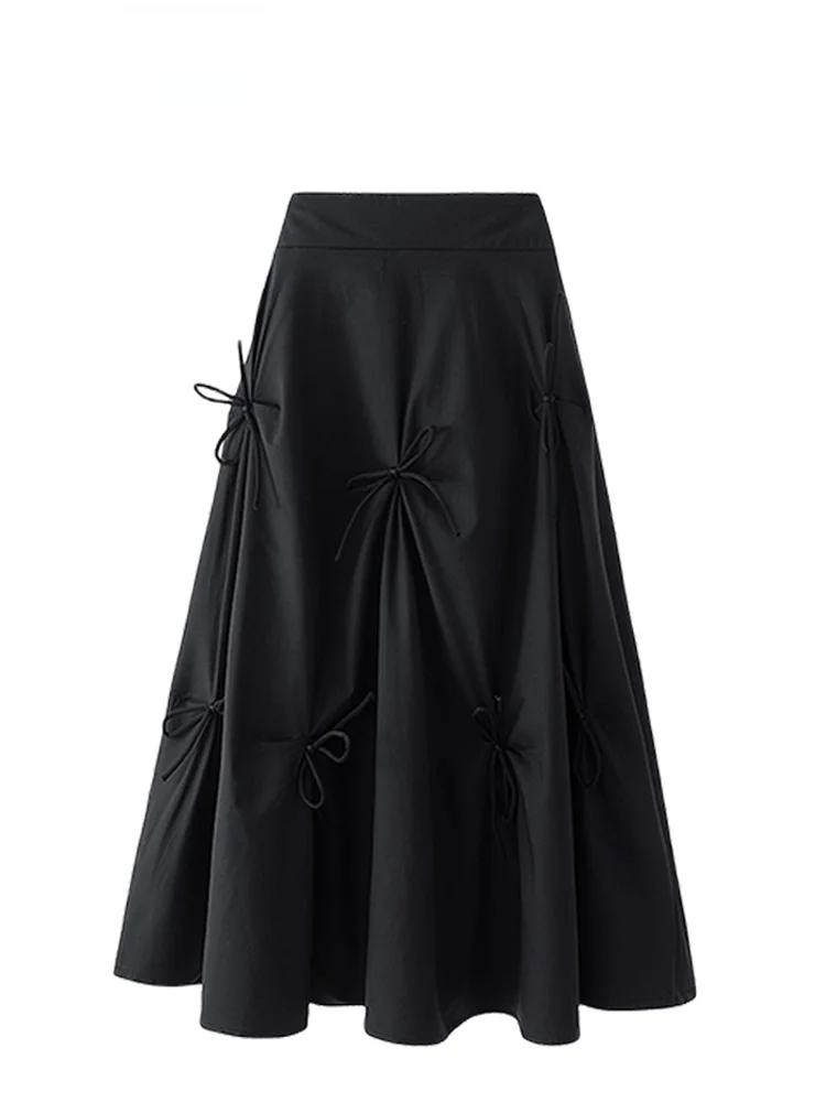 

Faionable High Waist A-Line Midi Skirt for plus Size Women Spring Season Korean Sle Commute Loose Fit Pear ape